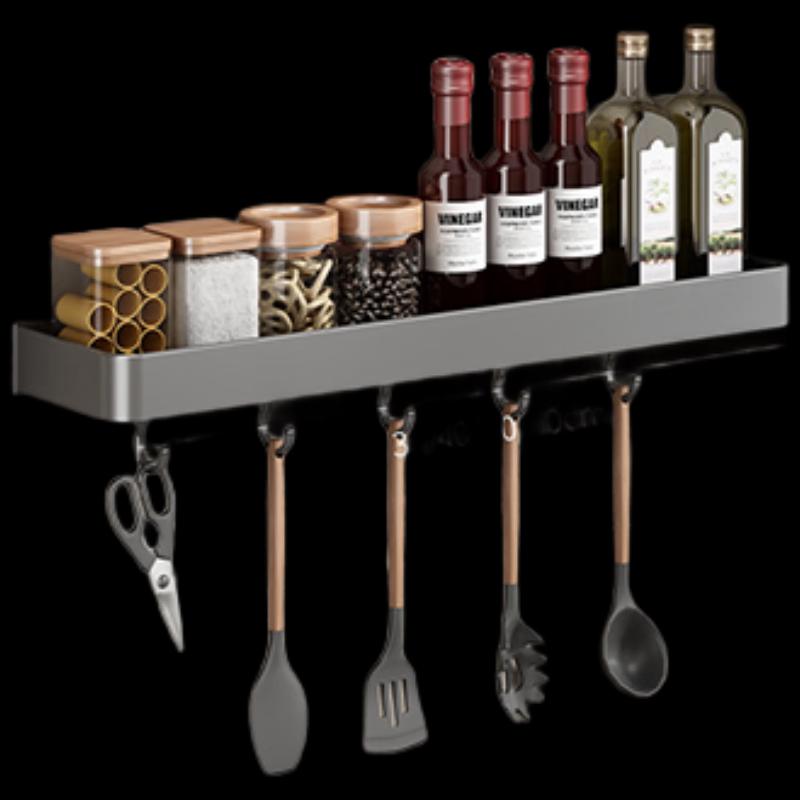 

DANLE Wall-Mounted Storage Shelf with Hooks