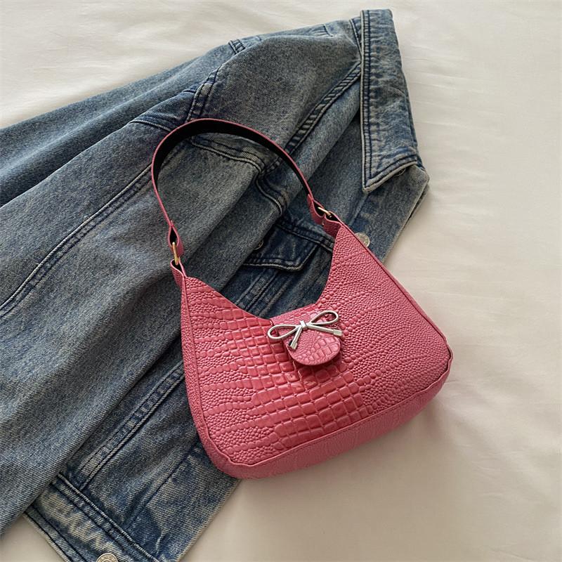 Trendy Street Style Solid Color Pu Crossbody Bag For Women In Black Pink Cream Green