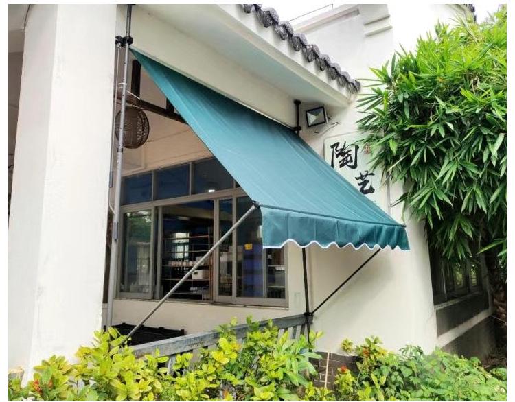 Folding Retractable No-Drill Sunshade: Hand-Crank Balcony & Shop Canopy