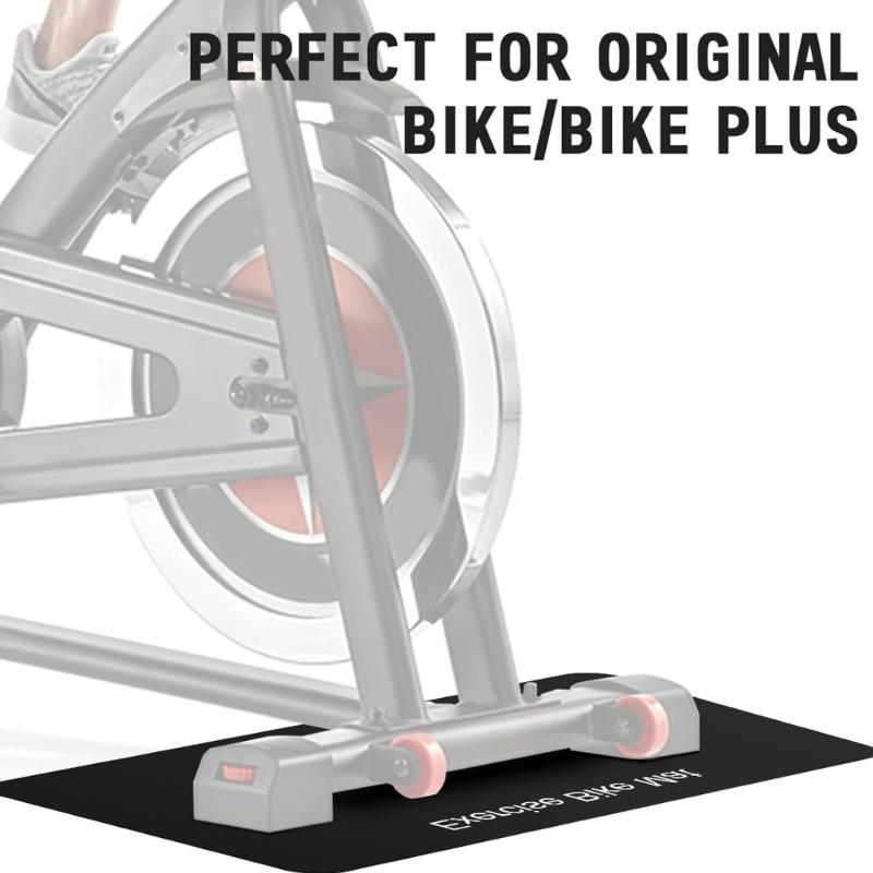 2Pcs Thick Gym Equipment Mat Floor Protector Exercise Bike Trainer Mat Nonslip Elliptically Treadmill Pad Easy to Use