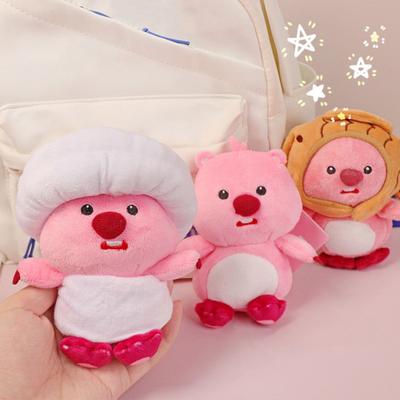 Cartoon Beaver Plush Pendant Figure Plushies Ornament Cute Soft Cotton Stuffed Animal Doll Hanging Anime Pink Beaver Plush