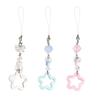 Multicolor Phone Lanyard Star Pendant Keychain Colorful Beaded Keyring Stylish Cellphones Straps Bag Charm Accessory