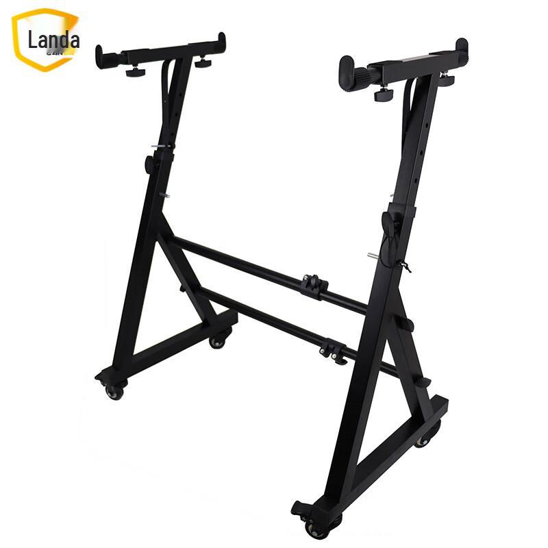 Landar Heavy-Duty Z-Style Keyboard Stand with Wheels