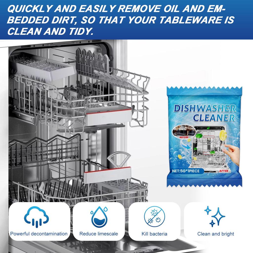 1pcs  Dishwasher Cleaning Tablet Special Dishwashing Block Heavy Dishwasher Cleaning Degreasing & Scale Removing Washing Tablet