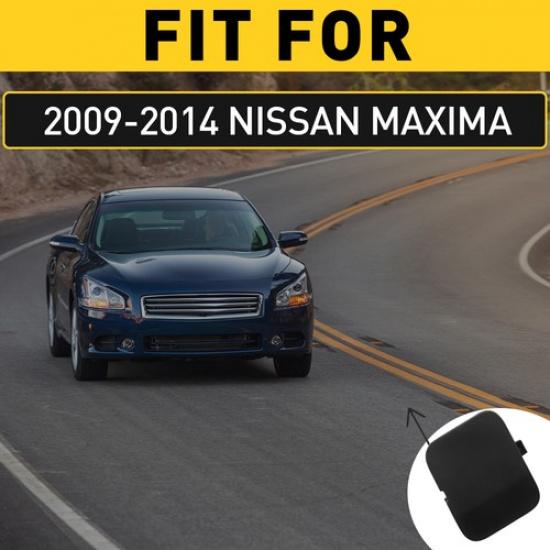 For 2009-2014 Nissan Maxima Front Bumper Tow Eye Hook Access Cover CapBlack US
