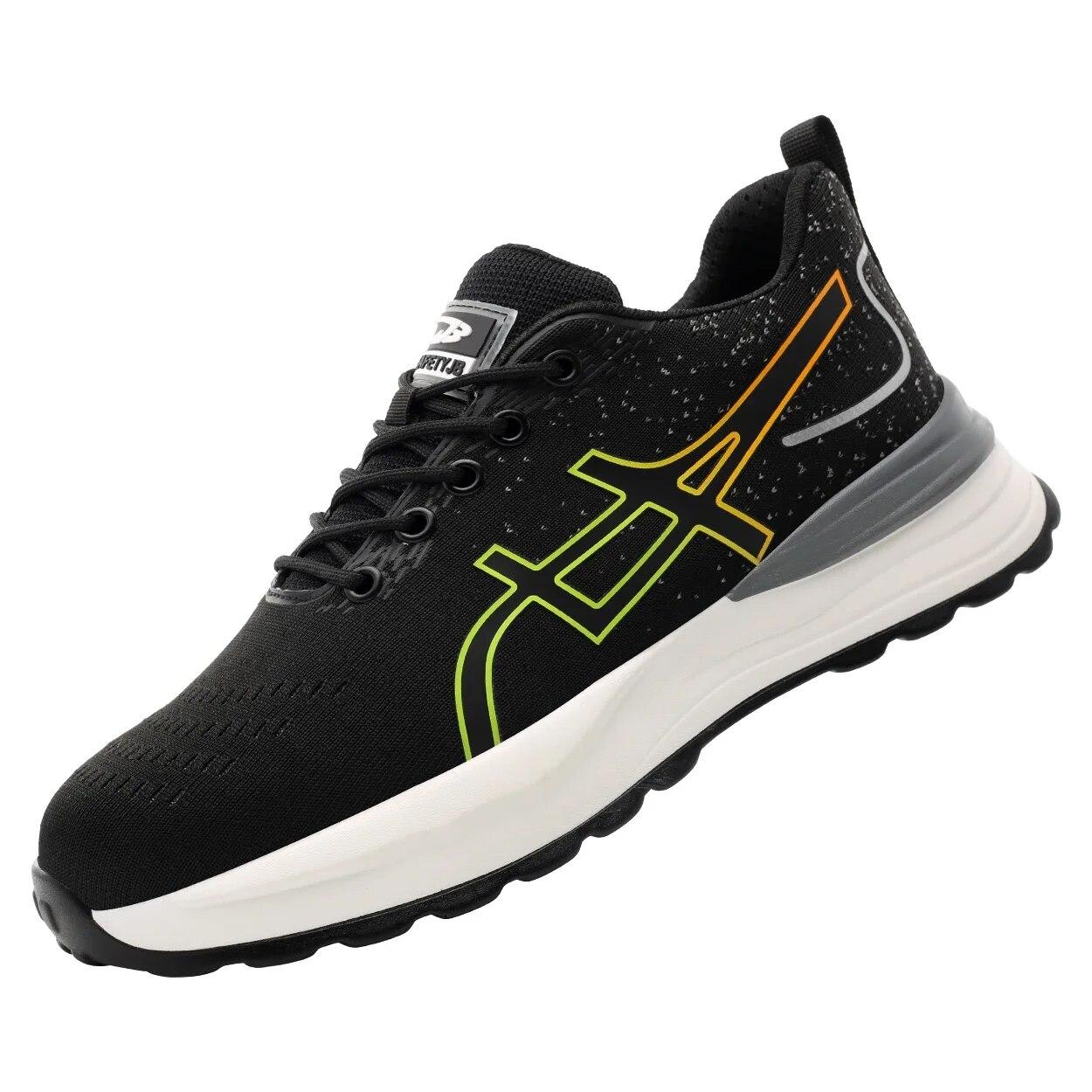 

Модная спортивная обувь 2024, защитные рабочие ботинки, мужская устойчивая к проколам стальная носок, защитная неразрушимая мужская обувь 48 зелёный/чёрный