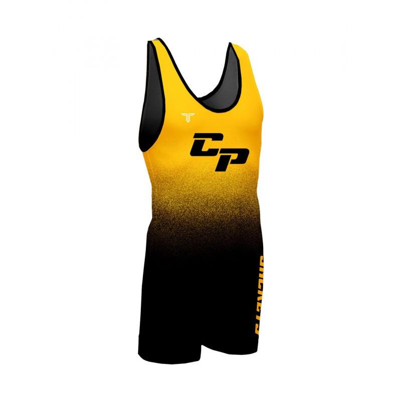 Mens Wrestling Singlet Breathable Workout Suit Weight Lifting Gym Training