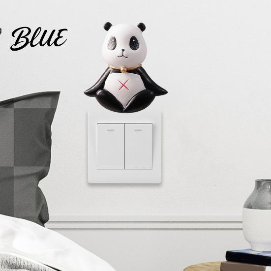 Easy Peel Switch Sticker 3D Panda Light Sticker Cute Decal Art & Stick Wall Decor for Home Bedroom Living Room