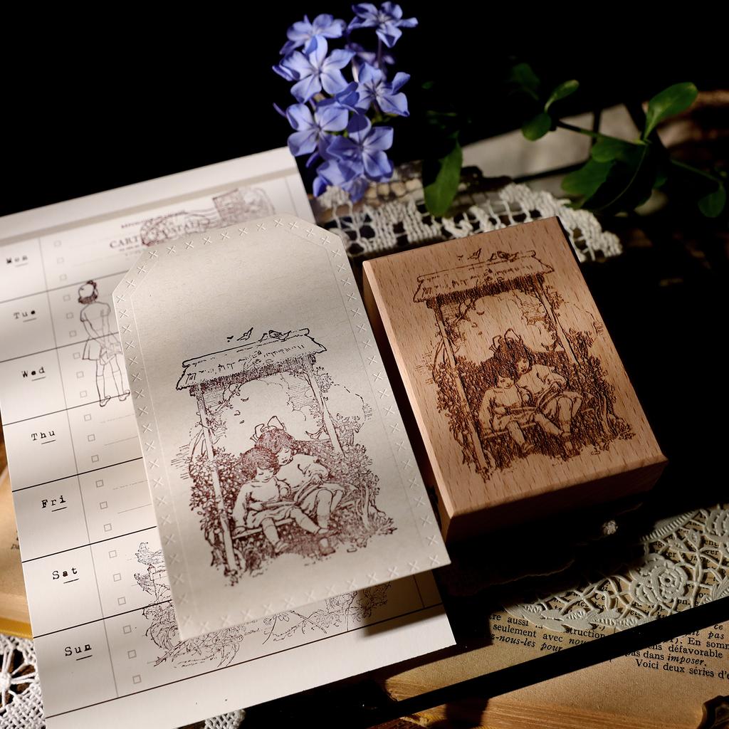 vintage Wood Stamp, WutheringHeights Series, Salt Style, Versatile DIY, Light Retro, European and American Style