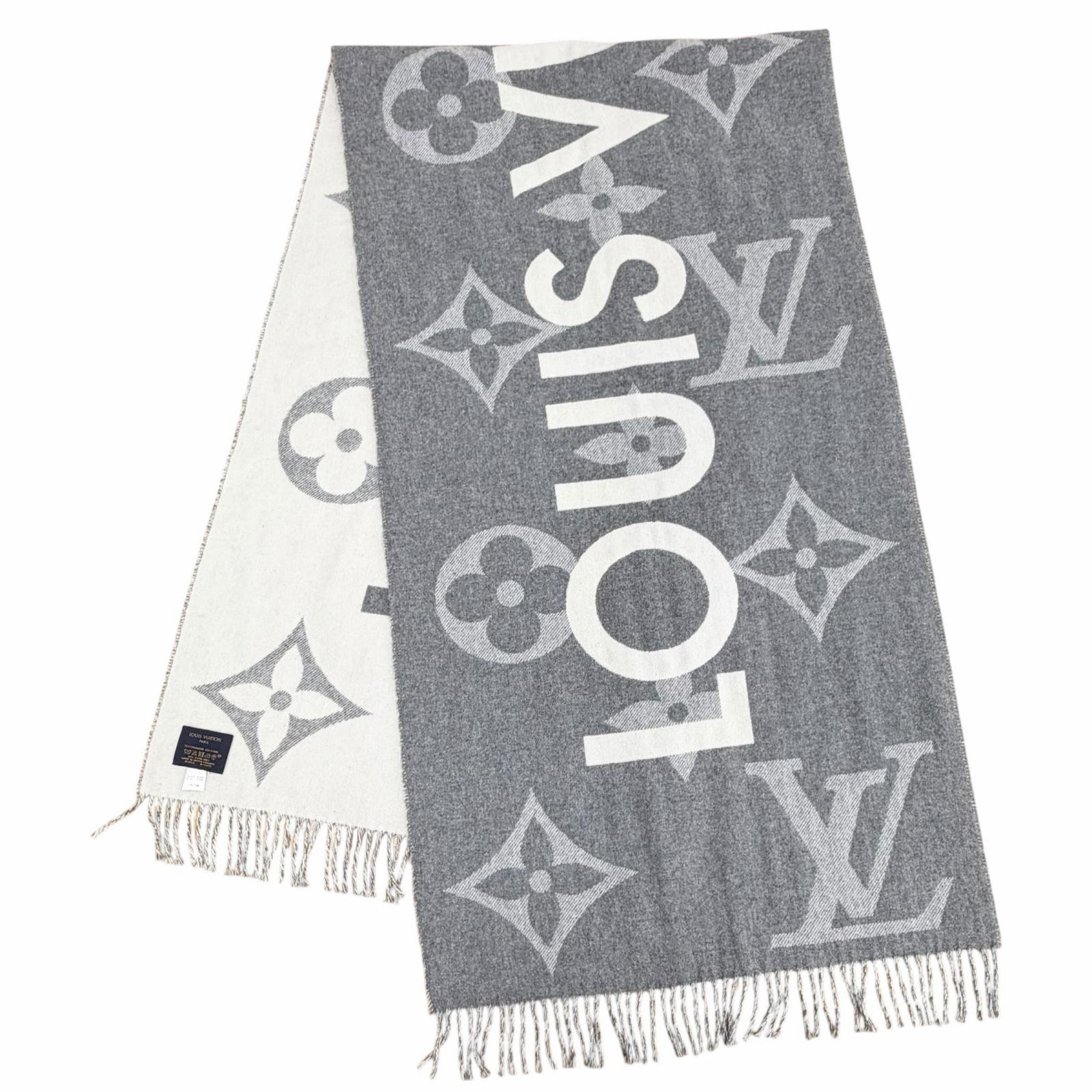 

Excellent LOUIS VUITTON Scarf Echarpe Monogram Capital gray Women M73455 Used