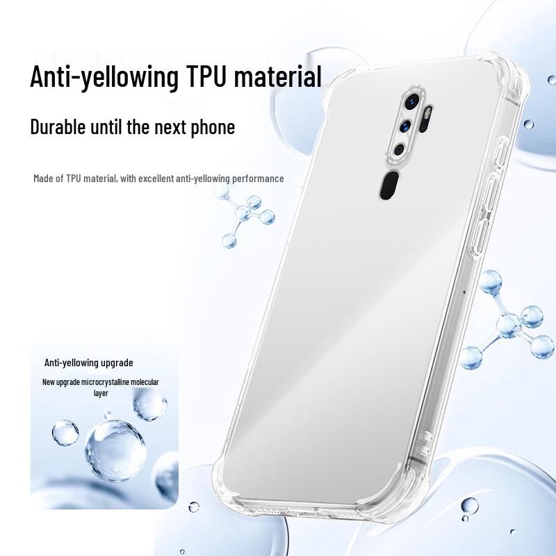 Compatible OPPO A11/A11x Transparent TPU Airbag Drop-proof Protective Case