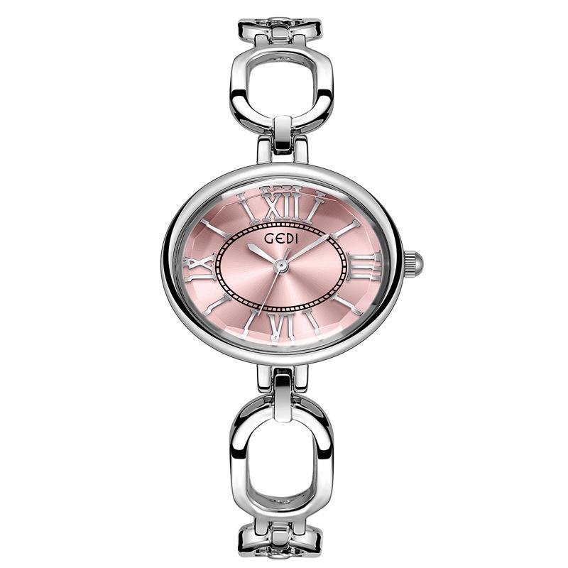 Relógio Oval Medieval para Mulheres com Nicho Relógio de Pulso Feminino Retro Romano de Alto Valor à Prova d'Água a Quartzo