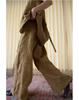 Autumn Origami-Inspired Sleeveless Linen Top with Mottled Texture