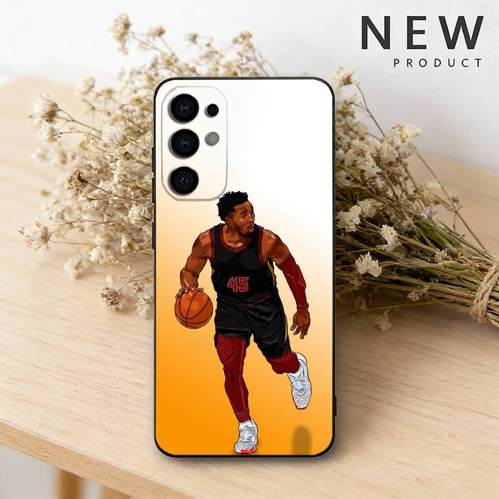 

D-Donovan MitchellS 45 phone Case For Samsung S26,25,24,21,22,23,30,20,Ultra,Plus,Fe,Lite Black Soft Cover Samsung S20plus5G