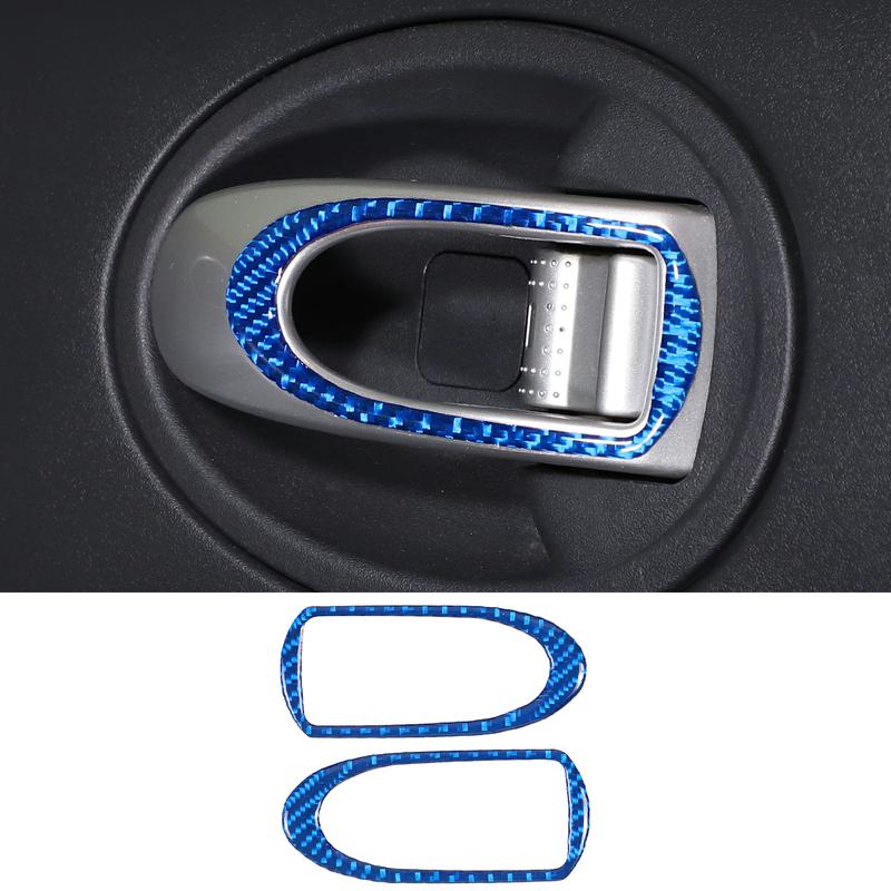 Soft Carbon Fiber Car Inner Door Bowl Handle Frame Trim Sticker For Mitsubishi Eclipse 2006-2011 Auto Interior