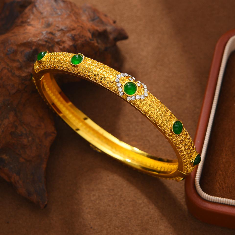 Sand Retro Point National Style Open Bracelet with Versatile Temperament