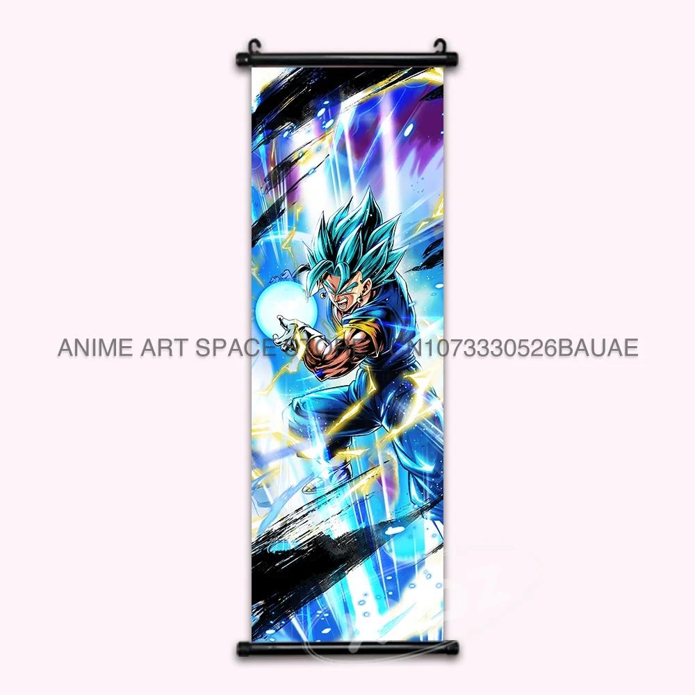 Dragon Ball Z Hanging Paintings Room Decorative Poster Hot Blooded Anime Saiyan Scrolls Picture Gotenks Vegeta Cartoon Wall Art