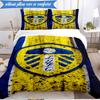 3PCS Leeds Crest Design Printed Soft Bedding Set,Including 1pc Duvet Cover And 2pcs Pillowcases Perfect for Bedroom, Dormitory, Fan gift