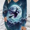 Plus Size, European and American Plus Size Women's Long Sleeve Halloween T-Shirt