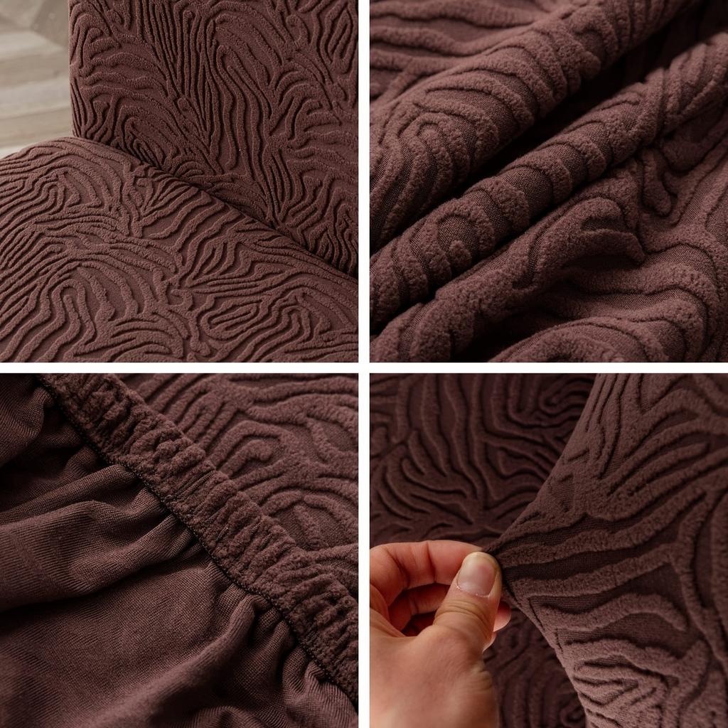 Waterproof Chair Covers for Dining Room, Stretch Jacquard Dining Chair Slipcovers Removable Washable Chair Protector for Kitchen, Hotel, Restaurant