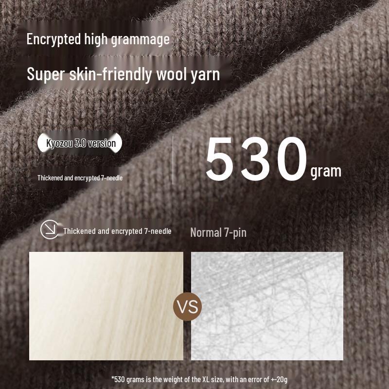 Men's Coarse Knit Wool & Cashmere Blend Sweater