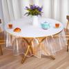 Besti Round Table Plastic Covers - Spill-Proof PVC Round Tablecloth - Versatile Cover for Coffee & Dining Table, Crystal Clear Protector - Available