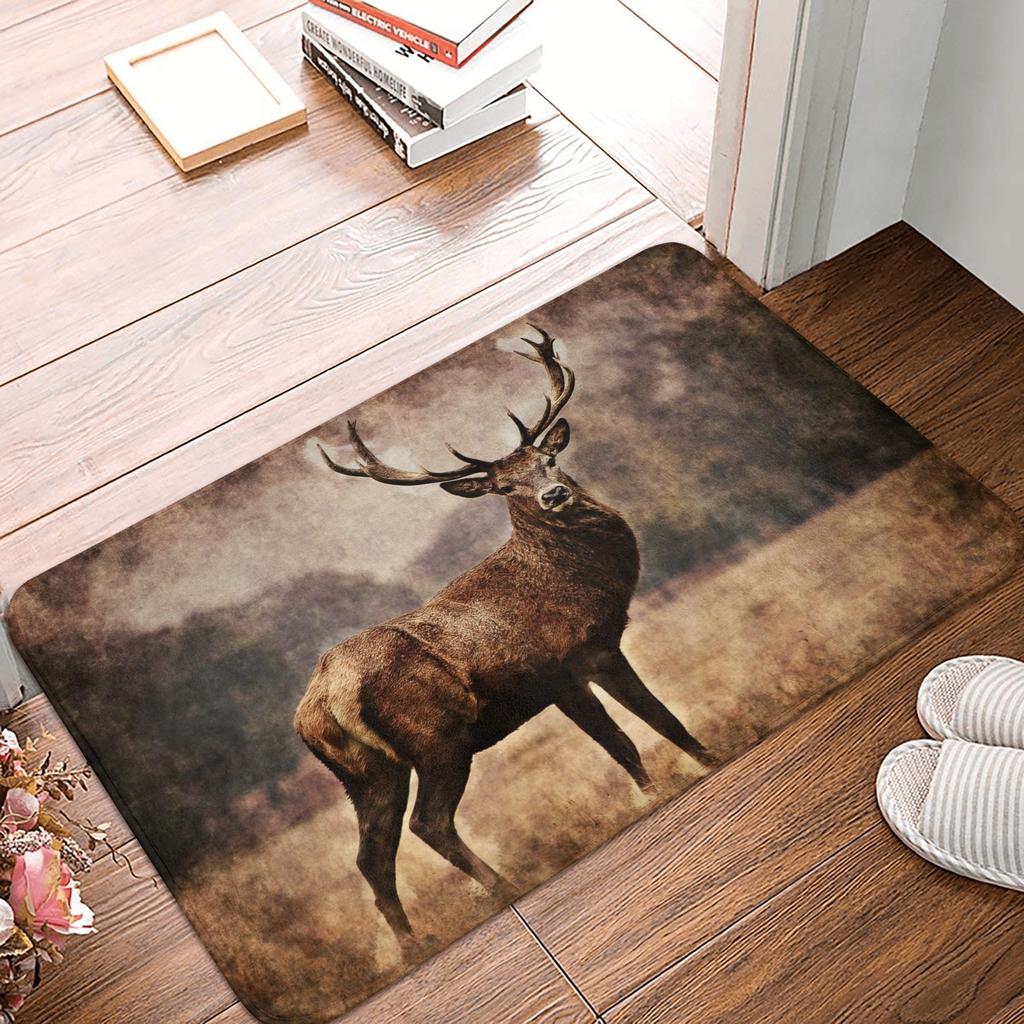 Magic Deer Front Door Floor Entrance Mat Indoor  Kitchen Bath Doormat Garden Carpet Rug