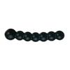 Black Crystal 7 Beads Wand Glass Quantity Plug