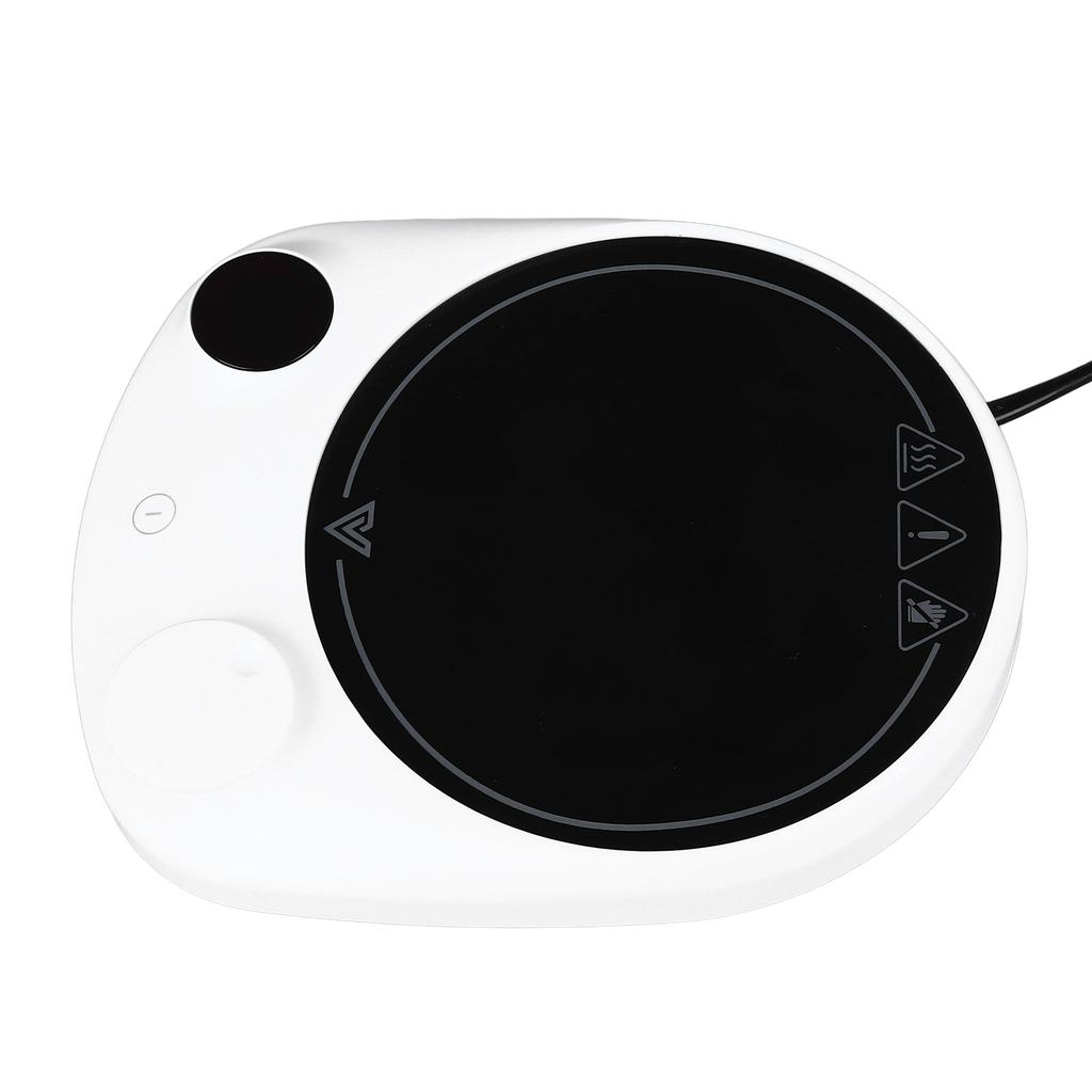 Electric Heating Cup Warmer Constant Temperature Auto Shut Off Milk Coffee Mug Heater White