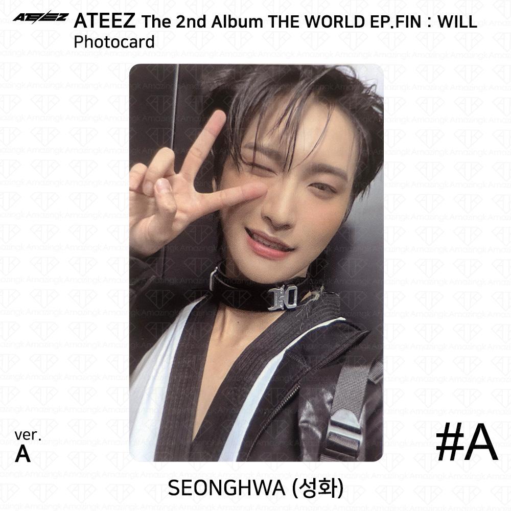 

ATEEZ The 2nd Album WORLD EP.FIN WILL Наклейка для фотокарты Версия A. КПОП К-ПОП Seonghwa - #A Photocard