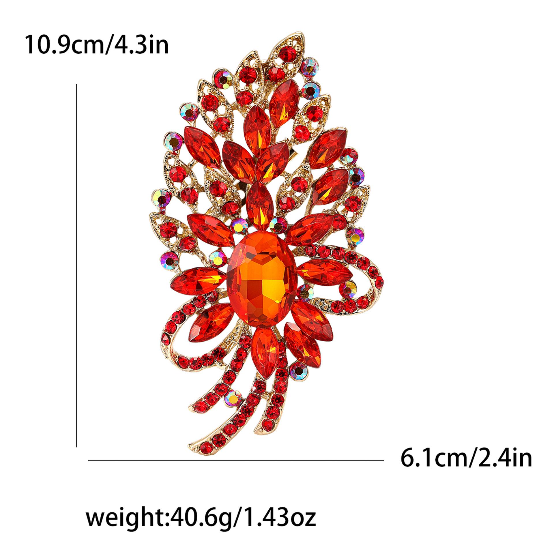 

Африканский сплав полный бриллиант большая стеклянная брошь высокого класса модная женская одежда корсаж украшение булавка