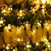 LED Solar Cherry Blossom String Light Outdoor Waterproof Fairy Lights Courtyard Decoration Atmosphere Light for Lawn Garden