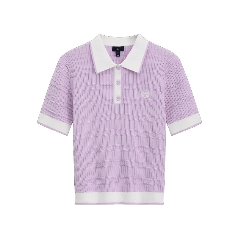 GAP Women s Logo Embroidered Loose Fit Polo Shirt 165/88A