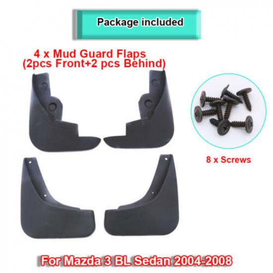 Mudguards For Mazda 3 BK Sedan 2004 2005 2006 2007 2008 2.0L 2.3L Mudflap Fender