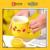 SHUNXIANG Pokémon Lizenzierte Pikachu Keramiktassen Kinder Kaffeetassen Frühstück Milchbecher Niedliches Trinkgeschirr Keramik Kaffeetasse