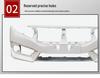 Compatible with 2016-2018 Honda Civic Front and Rear Bumpers.