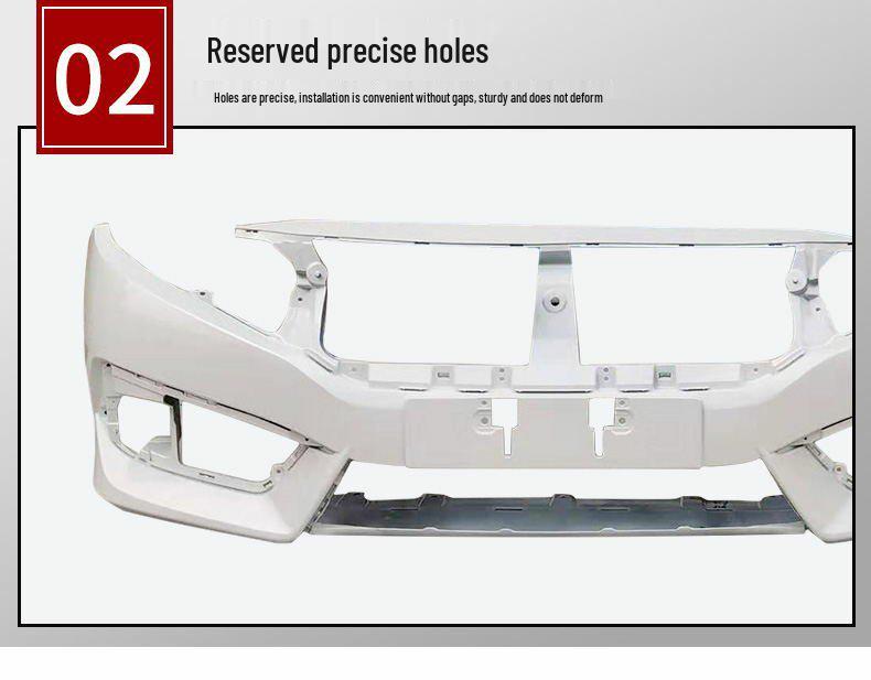 Compatible with 2016-2018 Honda Civic Front and Rear Bumpers.