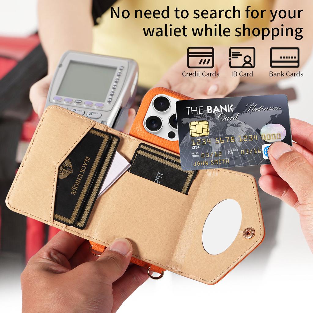 Multi-functional Crossbody Leather Protective Case for IPhone 17, Apple 16 Pro/15 Pro