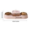 Dog Feeding Double Bowl Elevating Cats Bowl Food Container for Dog with Automatic Water Fountain Pet Watering Supply