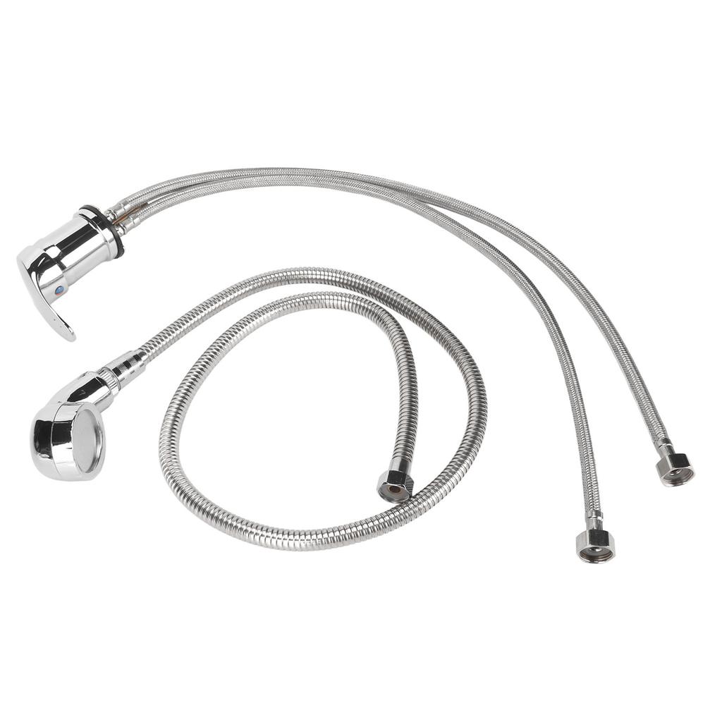 Shampoo Faucet and Sprayer Kit Hot Cold Mixer Sink Valve Shampoo Bowl Faucet Sprayer for Salon