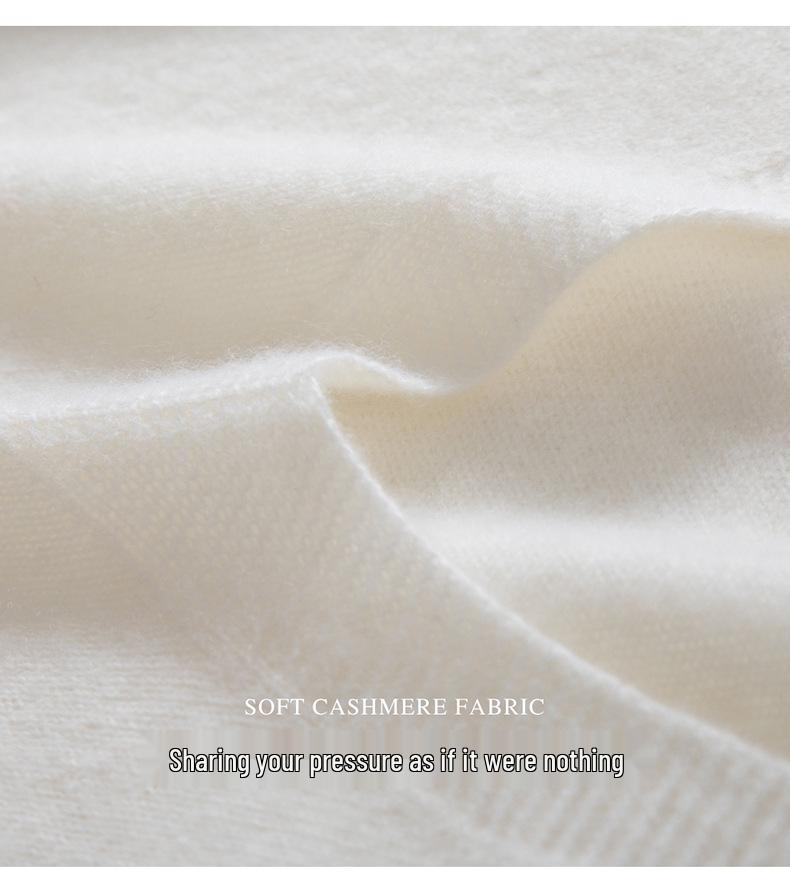 Pure Cashmere Women's Seamless V-Neck Short Sleeve Knit Top