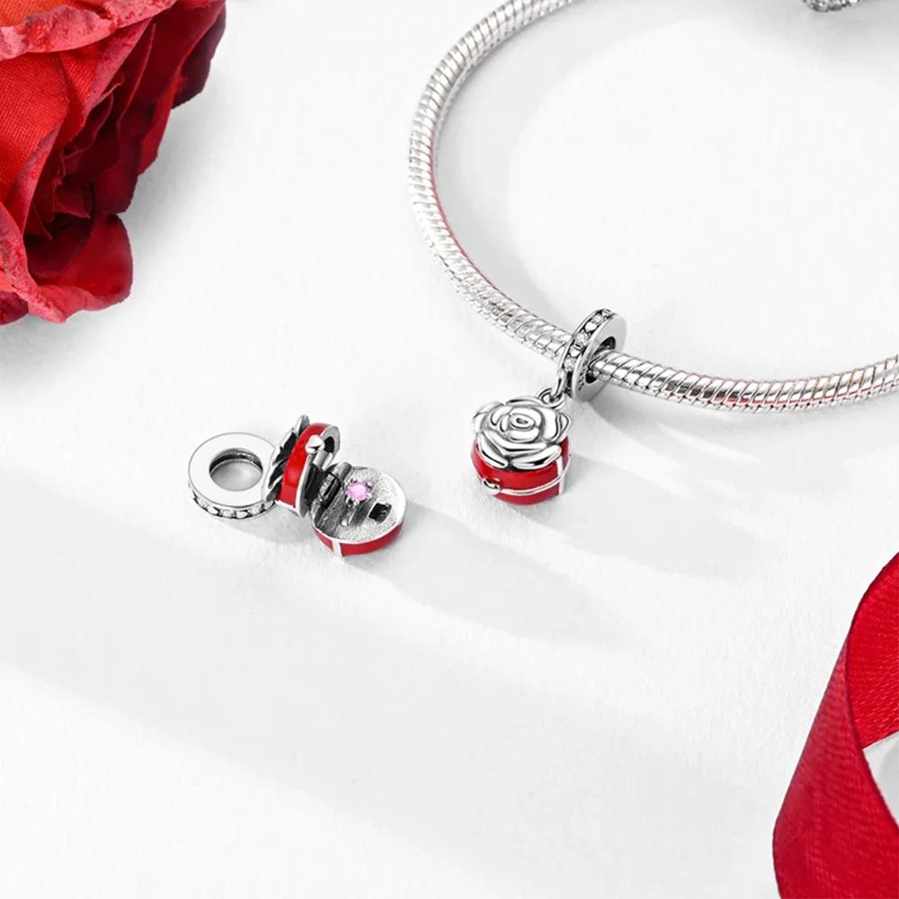 Oryginalne Miedziane Cyrkoniowe Koraliki w Kształcie Serca Kolorowy Kwiatek Kokarda Zawieszka Charms Pasuje do Bransoletki Naszyjnika DIY Wykwintna Biżuteria Prezent
