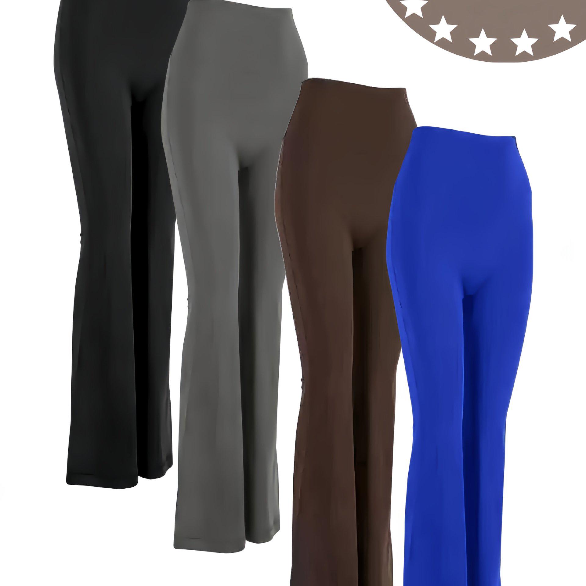 

X 76999 High-Waisted Fleece Velvet Flare Leggings Fast Delivery XX-Large чёрный