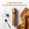 Acacia Wood Pepper Spice Mill Portable Handheld Salt Grinder  Kitchen Accessories