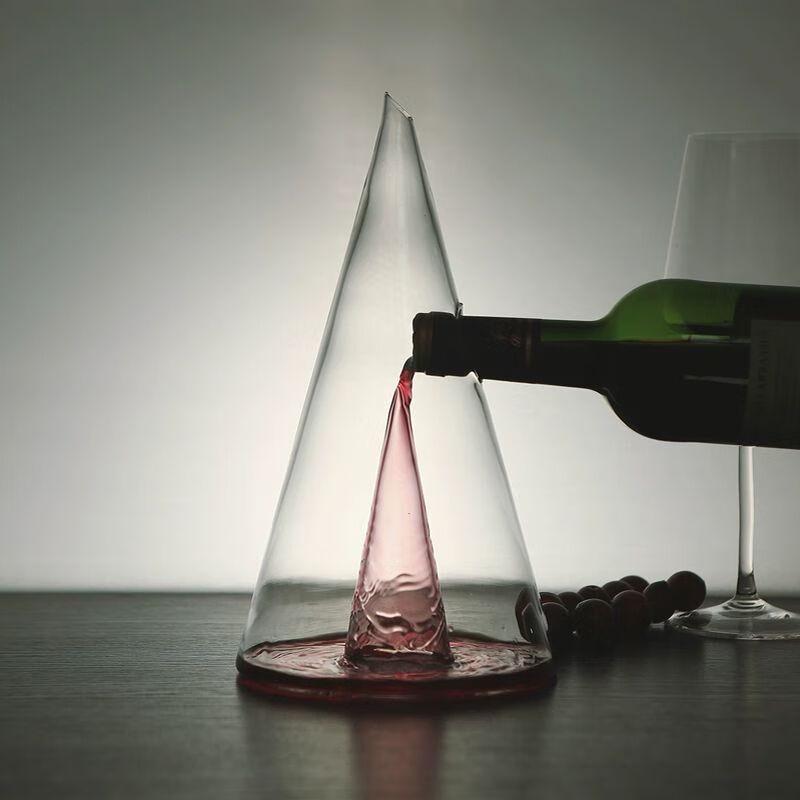 Handmade Glass Waterfall Wine Decanter