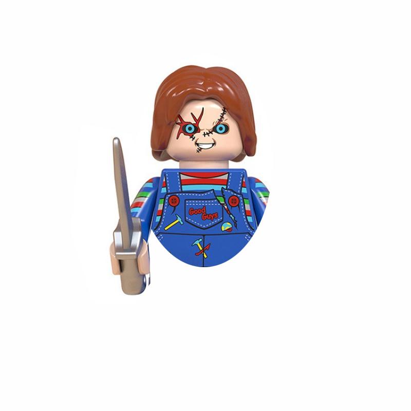 Classic Horror Series Figure Dolls Mini Building Blocks Set Halloween Dress-Up Role Play Collection Gift Toy