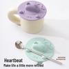Cat Cartoon Silicone Mug Lid, Food-Grade, Anti-Scalding, Dustproof with Cute Paw Design