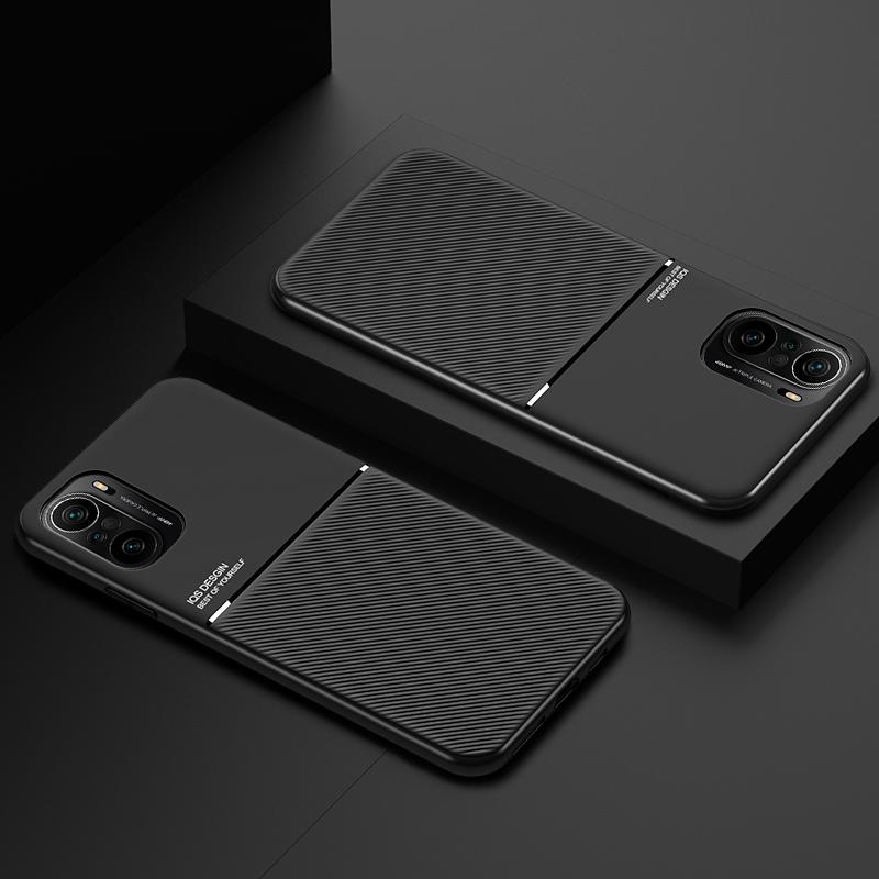 Pro Poko Poxo Pocco Little F4 Pouzdro Magnetický držák do auta Kožené Pouzdro na telefon Pro Xiaomi Poco F 4 F4 5G Měkký silikonový zadní kryt