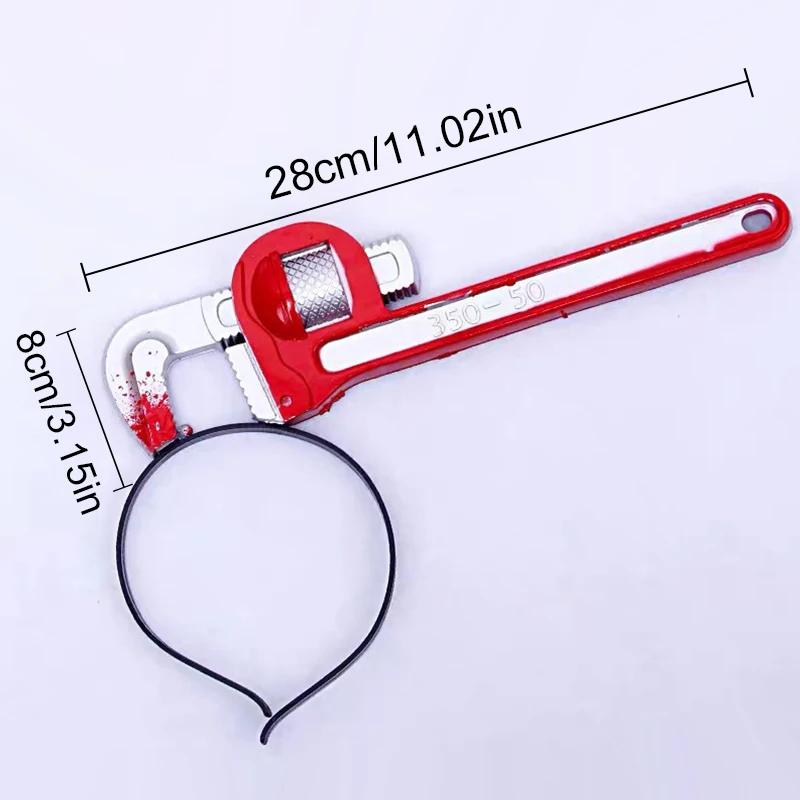 Halloween Party Horror Hair Bands Fake Knife Axe Cleaver Scissor Headbands Through Head Scary Masquerade Costume Photobooth Prop