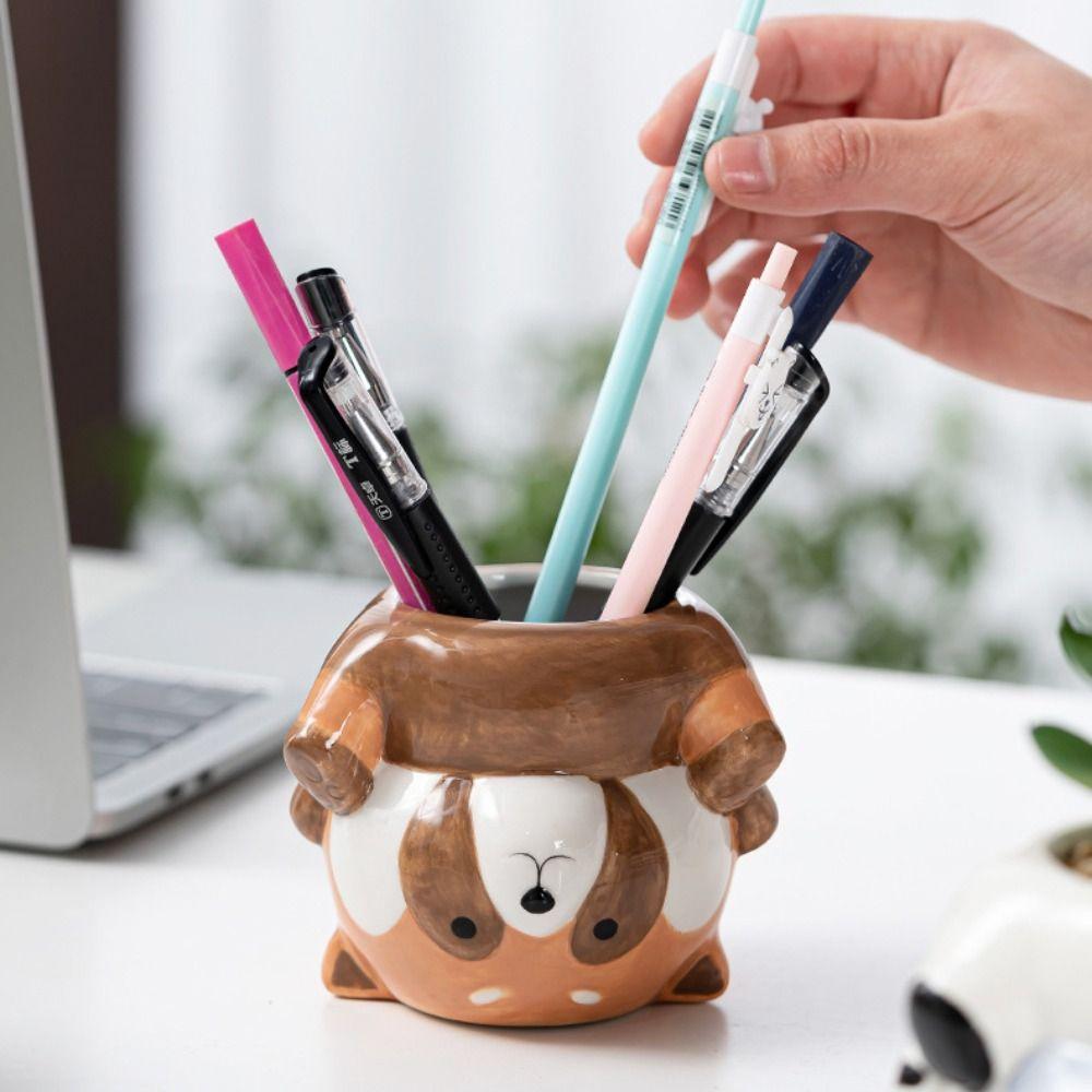 with Drainage Hole Plant Pot Cartoon Animal Pen Holder New Planter Plants Holder Home Farmhouse